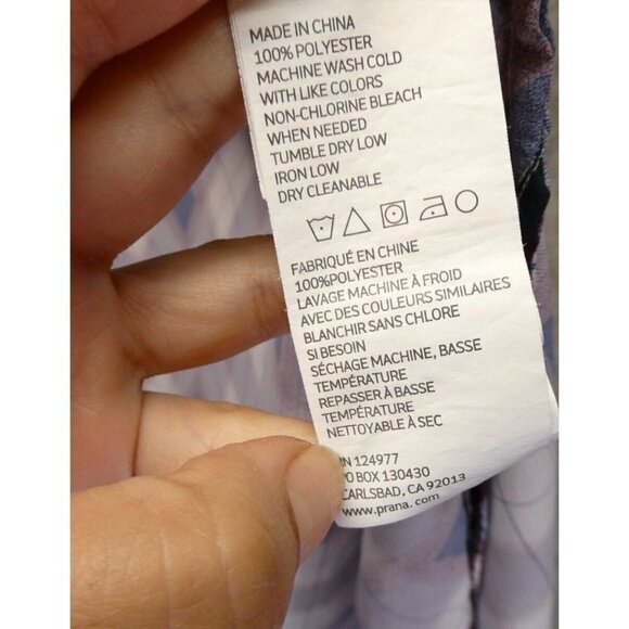 PRANA Womens Flint Plaid Check Maxi Top Long Shirt SMALL - Picture 10 of 10